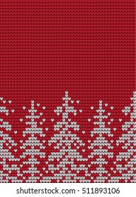Knitted Christmas and New Year pattern