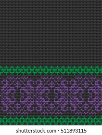 Knitted Christmas and New Year pattern