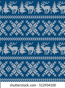 Knitted Christmas and New Year pattern