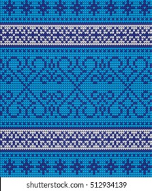Knitted Christmas and New Year pattern