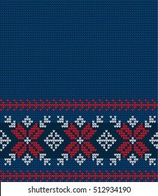 Knitted Christmas and New Year pattern