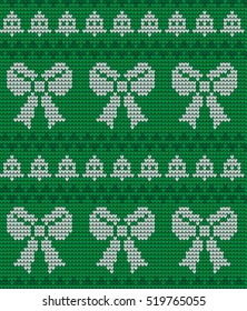 Knitted Christmas and New Year pattern