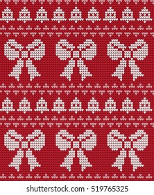 Knitted Christmas and New Year pattern