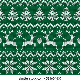 Knitted Christmas and New Year pattern