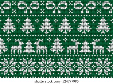 Knitted Christmas and New Year pattern