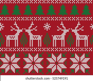 Knitted Christmas and New Year pattern