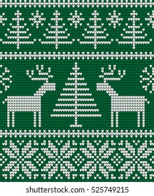 Knitted Christmas and New Year pattern