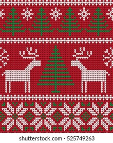 Knitted Christmas and New Year pattern