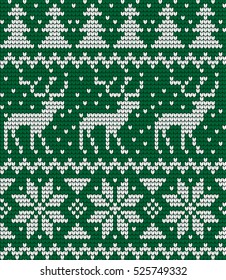 Knitted Christmas and New Year pattern