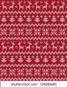 Knitted Christmas and New Year pattern