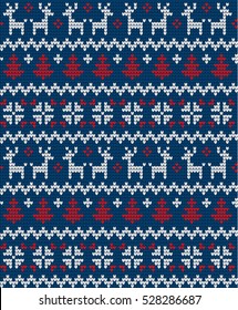 Knitted Christmas and New Year pattern