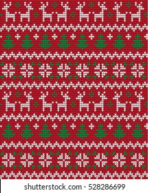 Knitted Christmas and New Year pattern