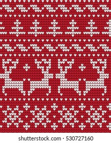 Knitted Christmas and New Year pattern