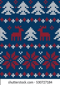 Knitted Christmas and New Year pattern