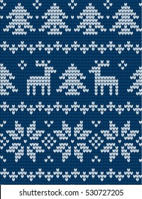 Knitted Christmas and New Year pattern