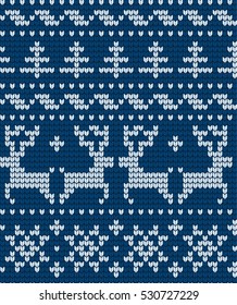 Knitted Christmas and New Year pattern