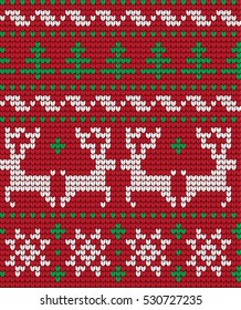 Knitted Christmas and New Year pattern