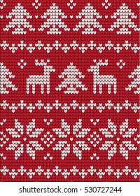 Knitted Christmas and New Year pattern