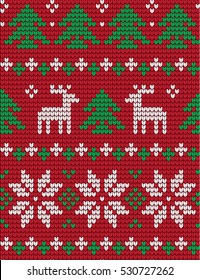 Knitted Christmas and New Year pattern