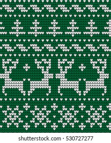 Knitted Christmas and New Year pattern