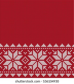 Knitted Christmas and New Year pattern