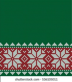 Knitted Christmas and New Year pattern