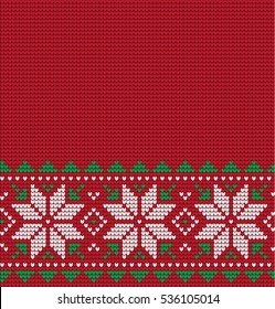 Knitted Christmas and New Year pattern