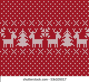 Knitted Christmas and New Year pattern