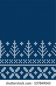 Knitted Christmas and New Year pattern