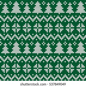 Knitted Christmas and New Year pattern