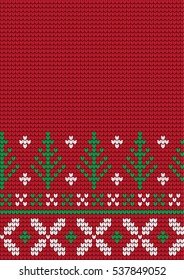 Knitted Christmas and New Year pattern