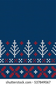 Knitted Christmas and New Year pattern