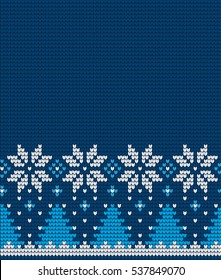 Knitted Christmas and New Year pattern