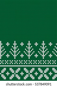 Knitted Christmas and New Year pattern