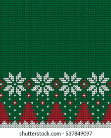 Knitted Christmas and New Year pattern