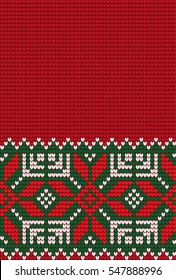 Knitted Christmas and New Year pattern