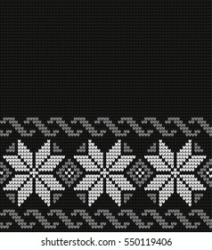 Knitted Christmas and New Year pattern