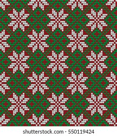 Knitted Christmas and New Year pattern