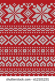 Knitted Christmas and New Year pattern