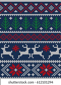 Knitted Christmas and New Year pattern