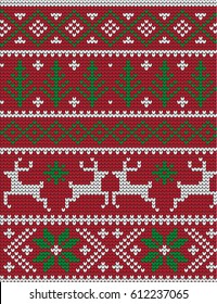 Knitted Christmas and New Year pattern