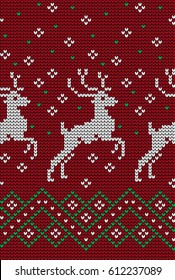 Knitted Christmas and New Year pattern