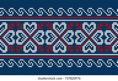 Knitted Christmas and New Year pattern