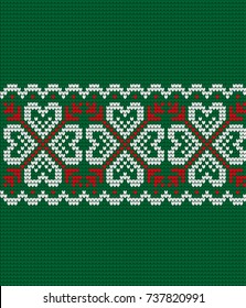 Knitted Christmas and New Year pattern