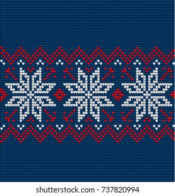 Knitted Christmas and New Year pattern