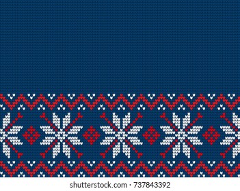 Knitted Christmas and New Year pattern