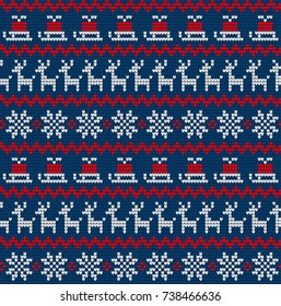 Knitted Christmas and New Year pattern