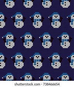 Knitted Christmas and New Year pattern