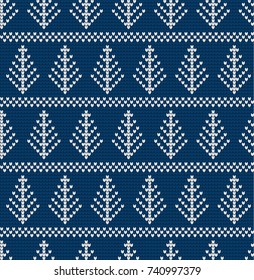 Knitted Christmas and New Year pattern