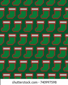 Knitted Christmas and New Year pattern